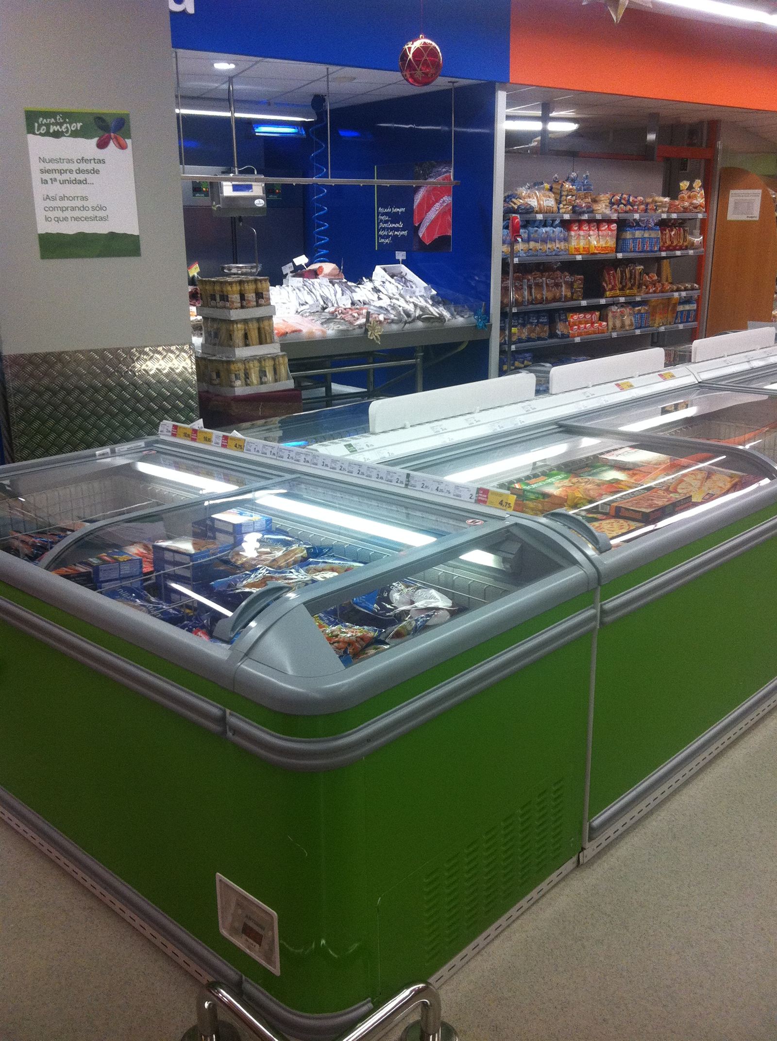Mural refrigerado en punto de venta